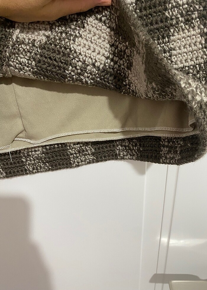 El Örgüsü Ekose Etek - Görsel 4