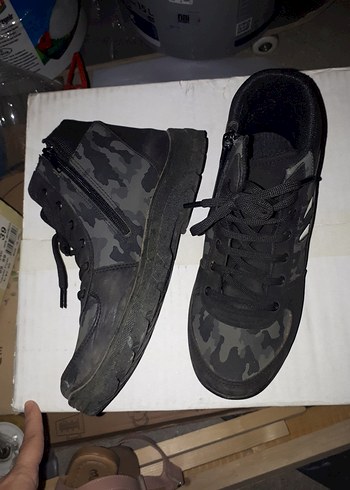 Kızaklı Kamuflaj Desenli Siyah Kauçuk Erkek Bot - Görsel 2