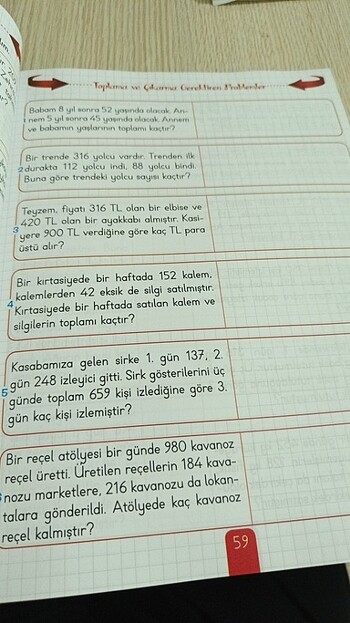 Beden Renk 3 sınıf problem kitabı