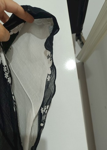 Siyah V yaka midi Elbise - Görsel 7