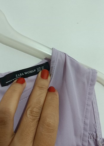 Lila Rahat Kesim Bluz - Görsel 6