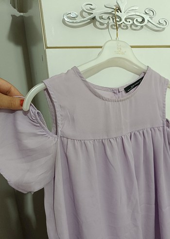 Lila Rahat Kesim Bluz - Görsel 7