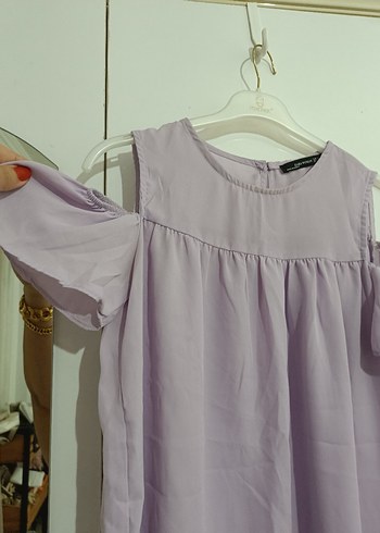 Lila Rahat Kesim Bluz - Görsel 2