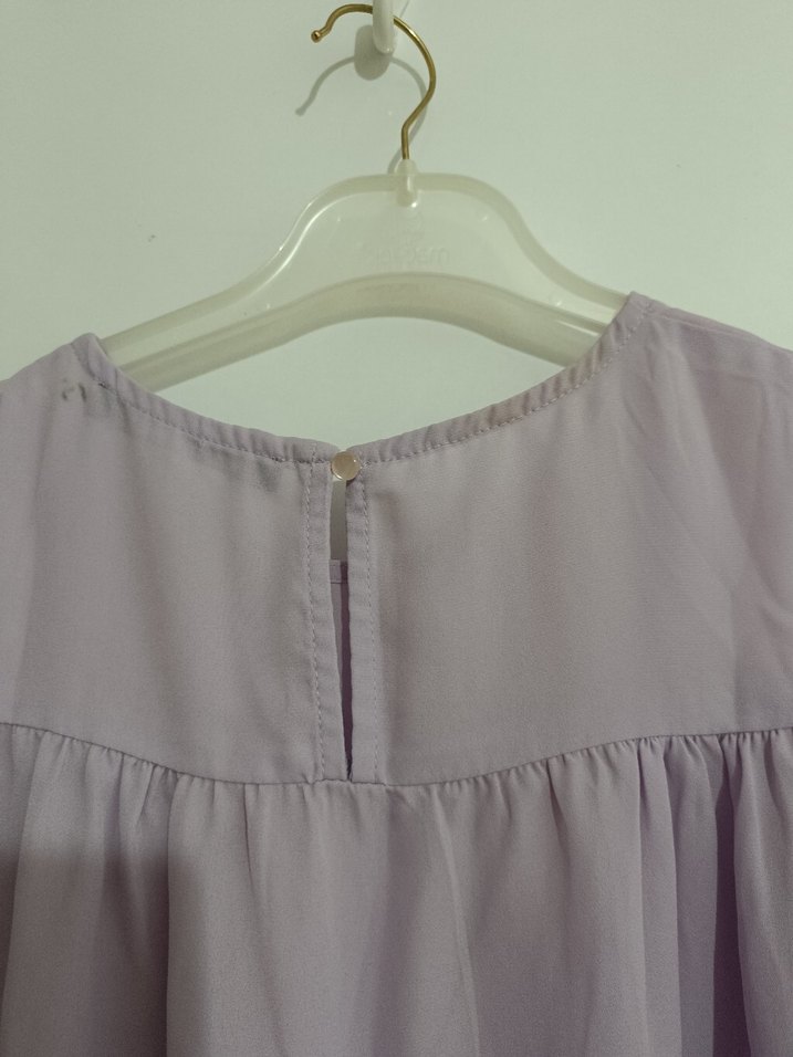 Lila Rahat Kesim Bluz - Görsel 4