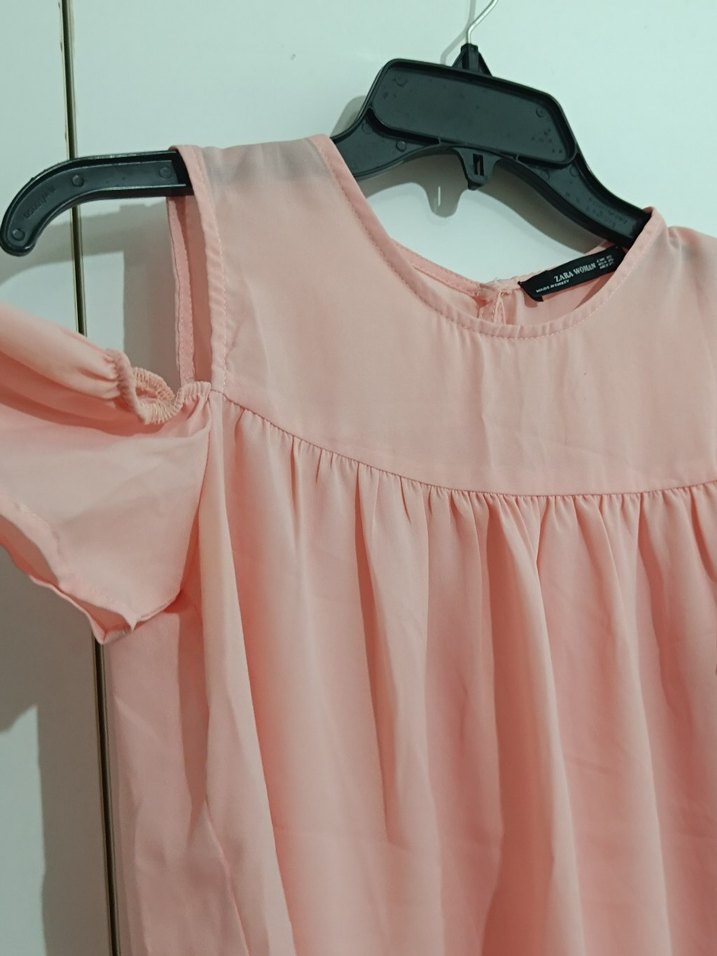 Pembe Fırfırlı Kolsuz Salaş Bluz - Görsel 2