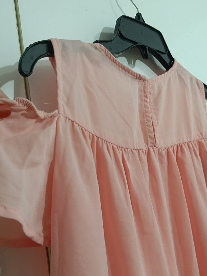 Pembe Fırfırlı Kolsuz Salaş Bluz - Görsel 4