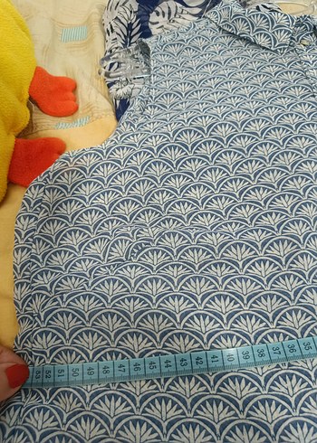 Gri Bohem Desenli Düğmeli Kolsuz Gömlek - Görsel 7