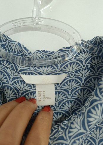 Gri Bohem Desenli Düğmeli Kolsuz Gömlek - Görsel 5