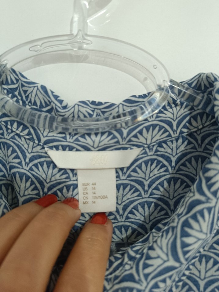 Gri Bohem Desenli Düğmeli Kolsuz Gömlek - Görsel 5