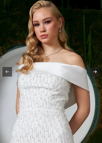 İnci detaylı söz nişan elbisesi - Görsel 2