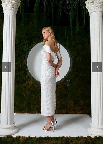 İnci detaylı söz nişan elbisesi - Görsel 3