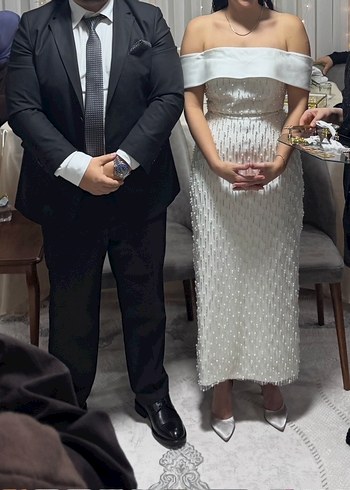 İnci detaylı söz nişan elbisesi - Görsel 5