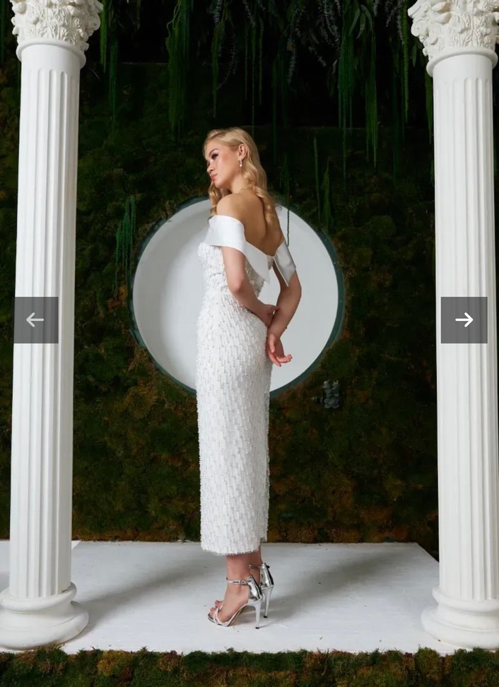 İnci detaylı söz nişan elbisesi - Görsel 3