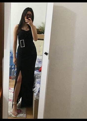 Trendyol & Milla siyah gümüş aksesuarlı elbise