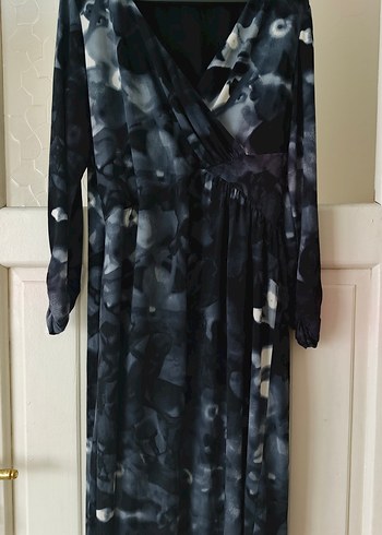 Marks & Spencer Soyut Desenli Kruvaze Elbise