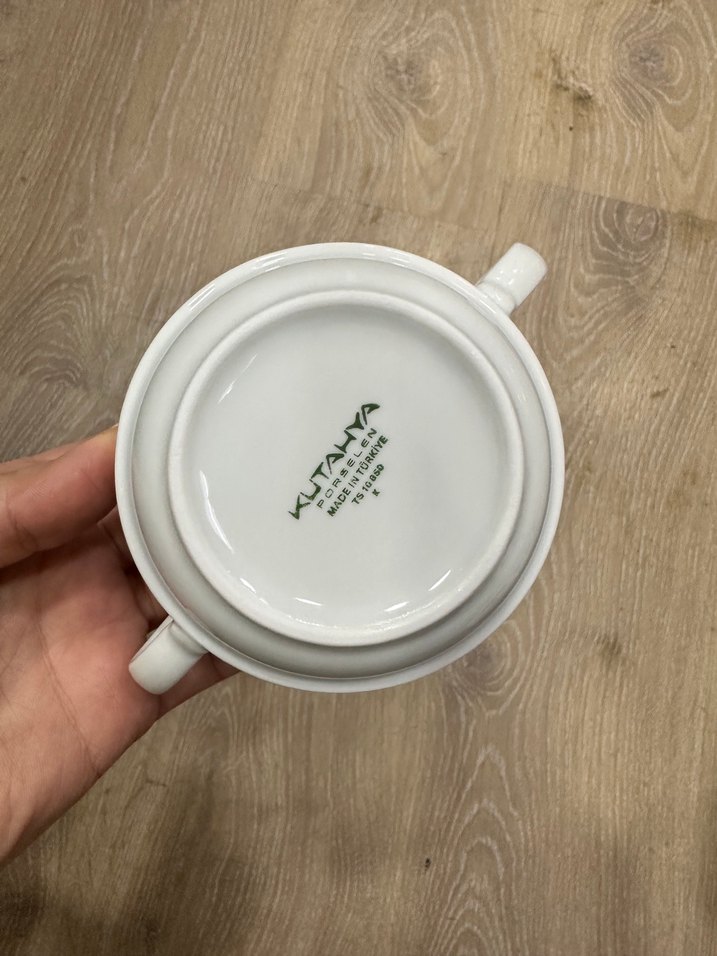 Kütahya Porselen kulplu kase 12 cm - Görsel 4