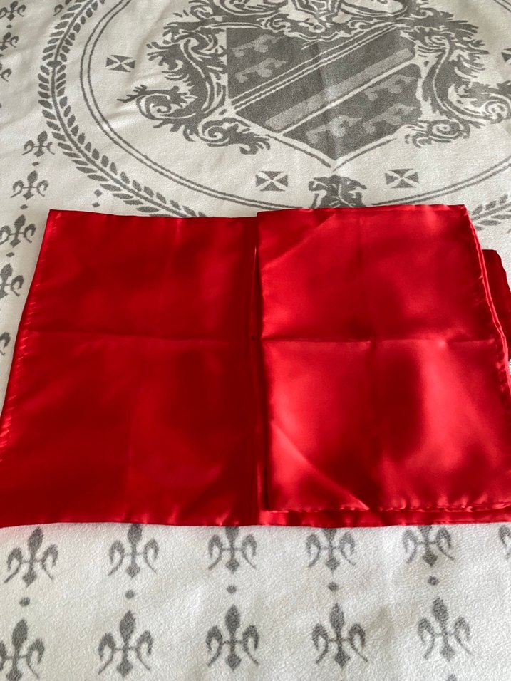 Kırmızı saten pul işlemeli Nevresim takımı - Görsel 3