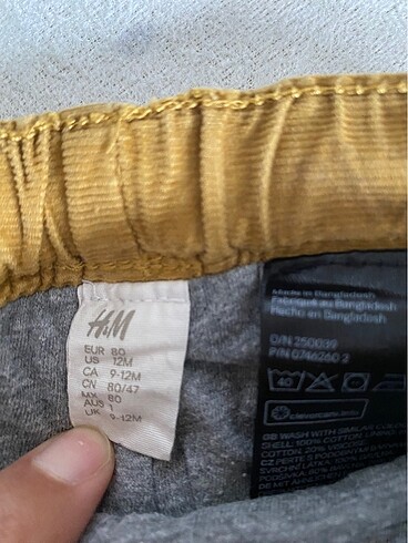9-12 Ay Beden H&M erkek bebek pantolonu