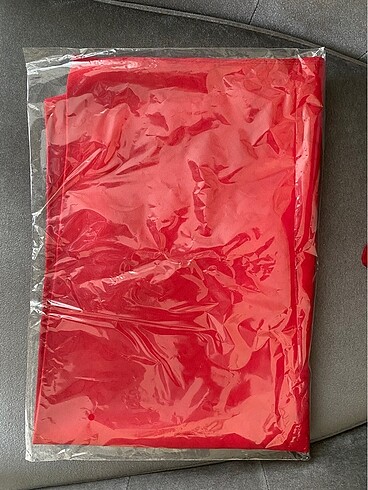 Pamuk kırmızı şal - Görsel 3