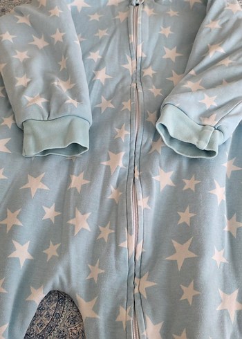 Messido Mavi Bebek Uyku Tulumu Fermuarlı Yıldız Desenli - Görsel 3