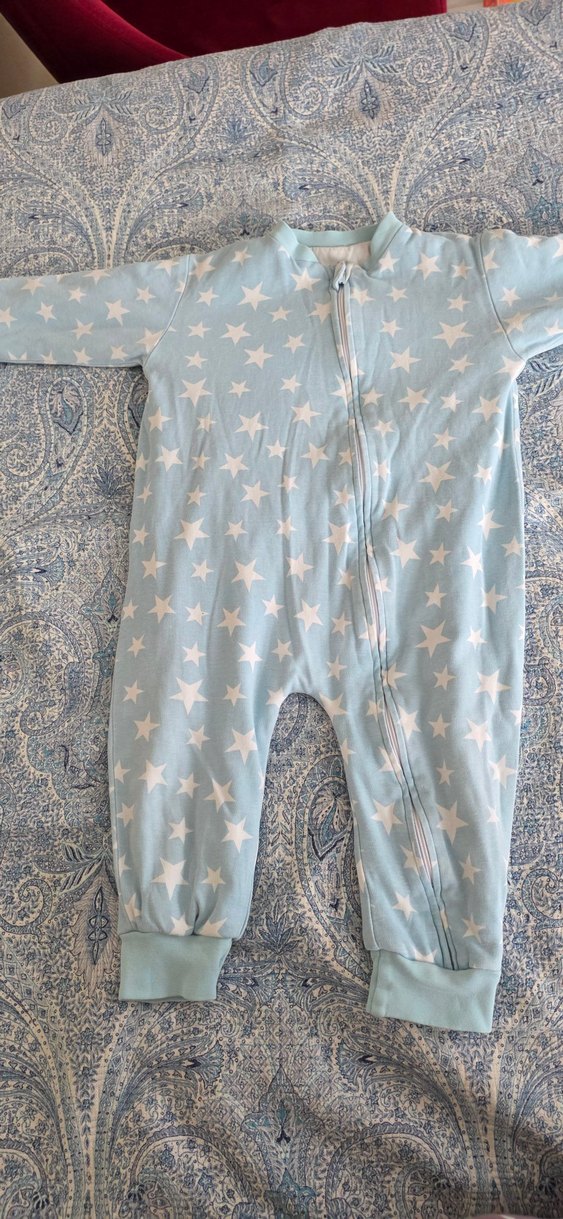 Messido Mavi Bebek Uyku Tulumu Fermuarlı Yıldız Desenli - Görsel 2