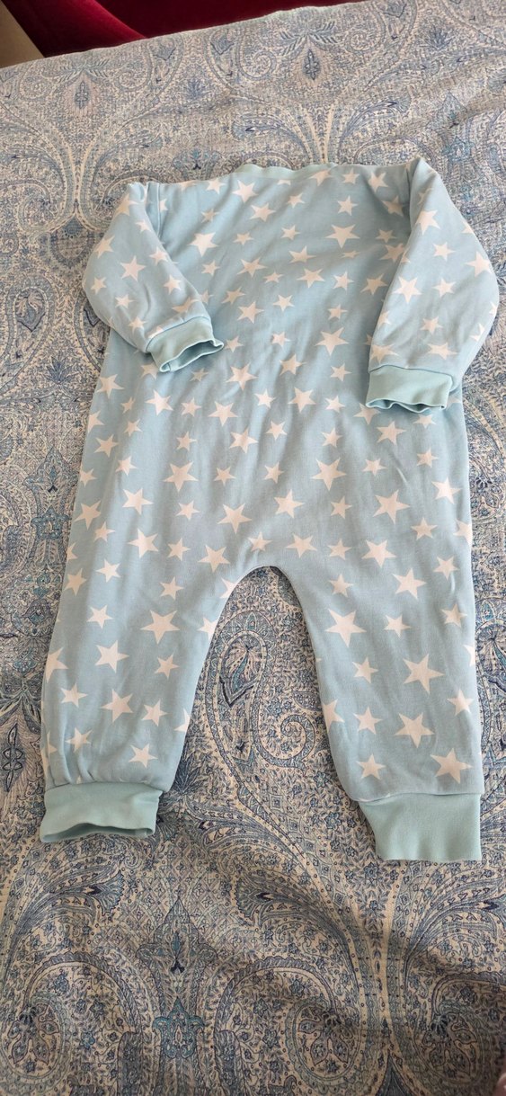 Messido Mavi Bebek Uyku Tulumu Fermuarlı Yıldız Desenli - Görsel 5
