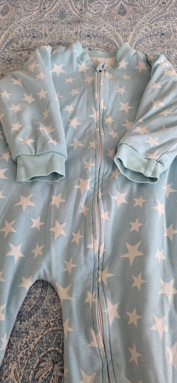 Messido Mavi Bebek Uyku Tulumu Fermuarlı Yıldız Desenli - Görsel 3