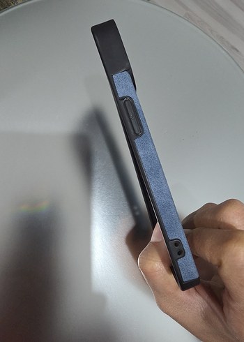 Mavi Kadife Görünümlü Telefon Kılıfı - Görsel 4