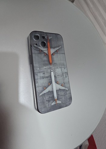 İphone Gri Uçak Desenli Telefon Kılıfı - Görsel 2