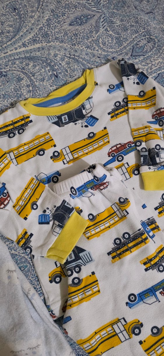 Erkek Çocuk Sarı Baskılı Pijama Takımı - Görsel 3