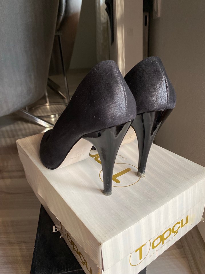 Antrasit dokulu Stiletto - Görsel 3