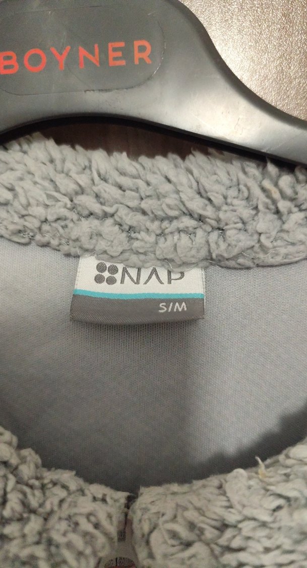 Gri Peluş Kadın Ceket - Görsel 3