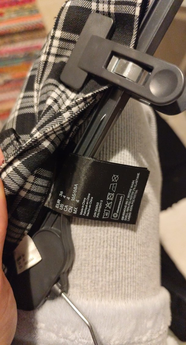 Gri Kareli Kemerli Mini Etek - Görsel 4