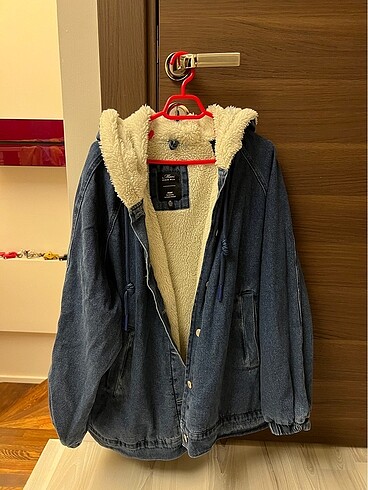 Mavi peluş ceket
