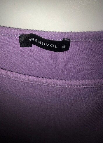 xs Beden Trendyolmilla lila fitilli mini elbise