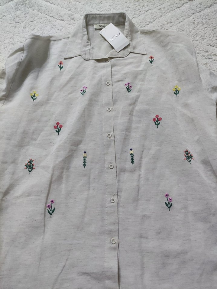 Beyaz Kadın Düğmeli Midi Blazer Ceket - Görsel 2