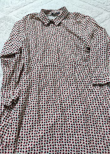 Puantiye Desenli Düğmeli Kadın Gömlek - Görsel 6