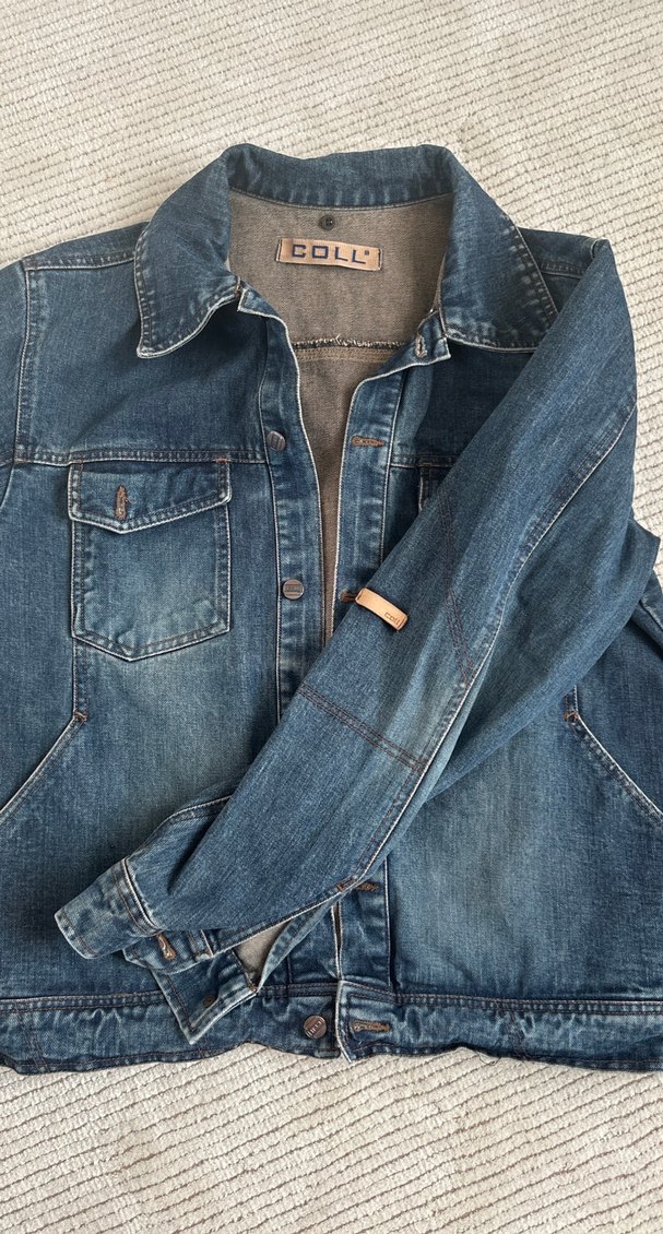 Erkek Mavi Kot Ceket Düğmeli Uzun Kollu - Görsel 2