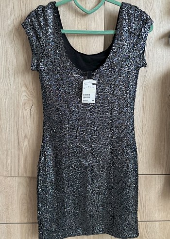 Parlak Midi Abiye Elbise - Görsel 3