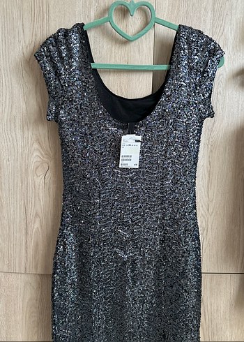 Parlak Midi Abiye Elbise - Görsel 2