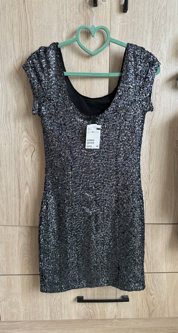 Parlak Midi Abiye Elbise - Görsel 3