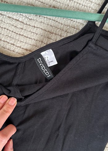 H&M V Yaka Siyah  Elbise - Görsel 2