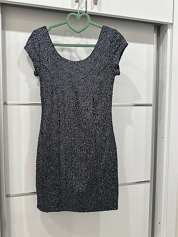 Hm pullu mini yılbaşı elbisesi