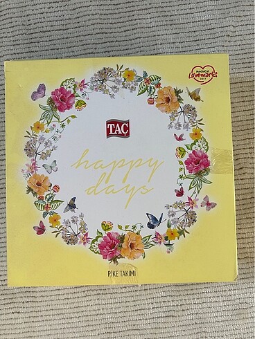 Taç çift kişilik pike takımı