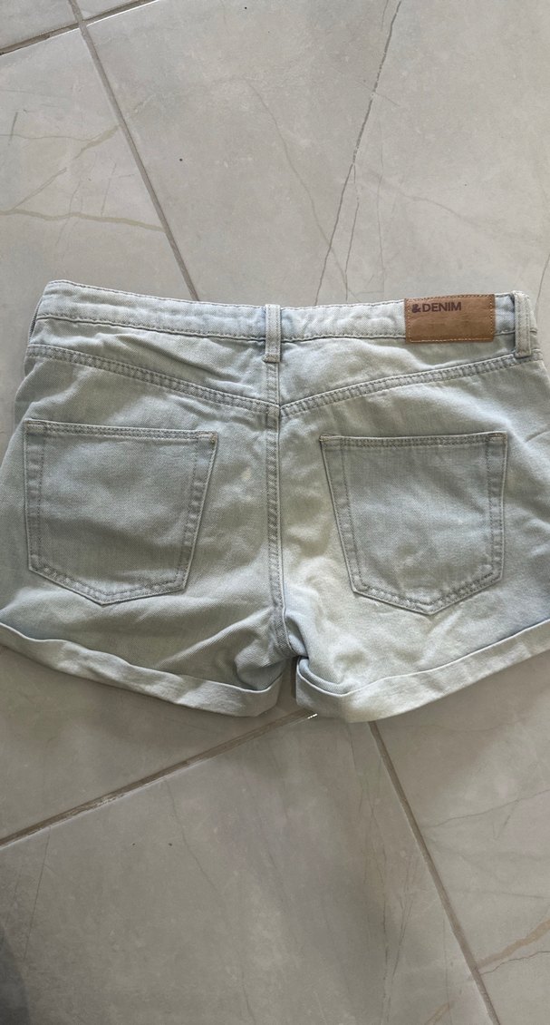 H&M Rahat Kesim Kadın Mini Denim Şort - Görsel 2