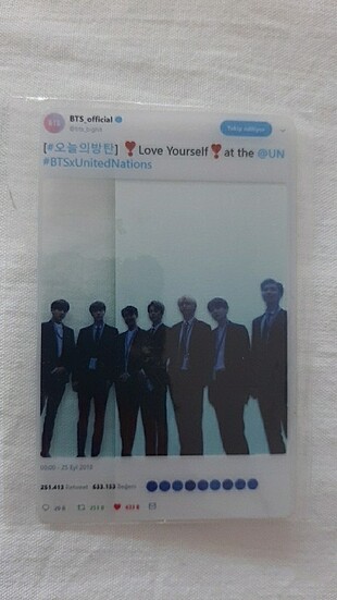  Beden Renk Bts photocard orijinal