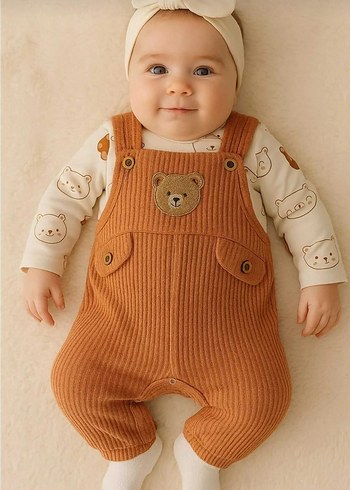 Ayıcık Detaylı Salopet Tulum - Görsel 3