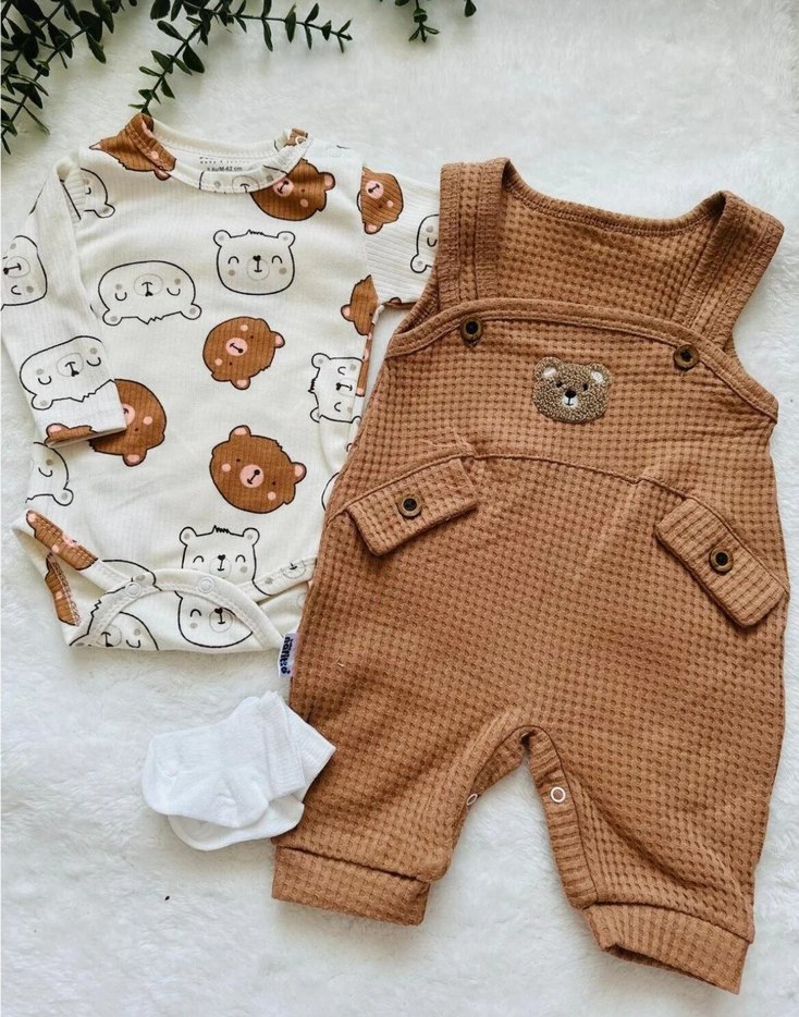 Ayıcık Detaylı Salopet Tulum - Görsel 2