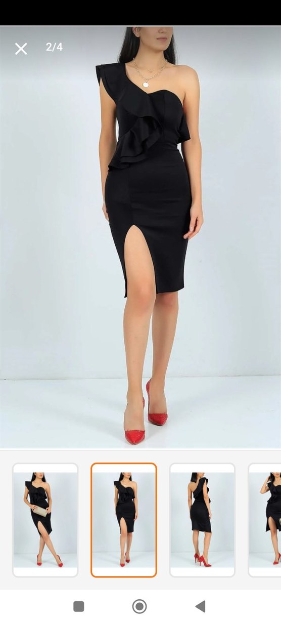 siyah abiye elbise - Görsel 2