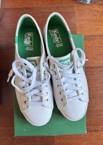 39 Beden Beyaz Keds Bağcıklı Spor Ayakkabı
